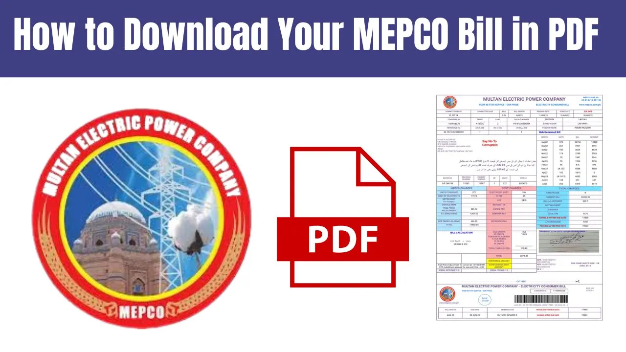 How to Download Your MEPCO Bill in PDF